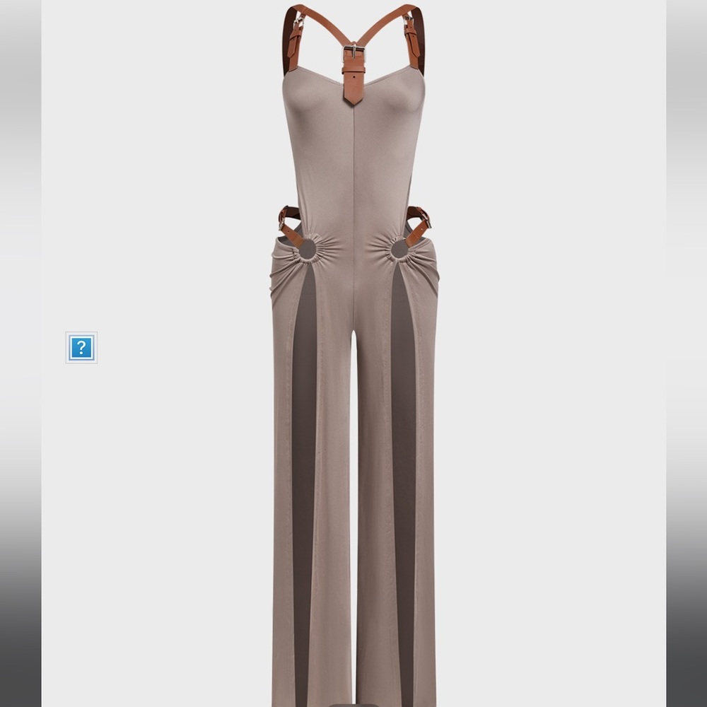 Edgy Coffee Jumpsuit